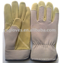 Arbeitshandschuh-Handschuh-Handschuh-Garten Handschuh-Leder Handschuh-Grau &amp; Beige Handschuh